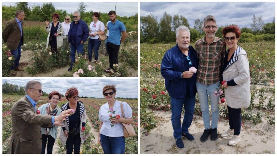 Aleksander i Jolanta Kwaśniewska na łaskiej ziemi! Para prezydencka podziwiała rodzime róże! [Foto]