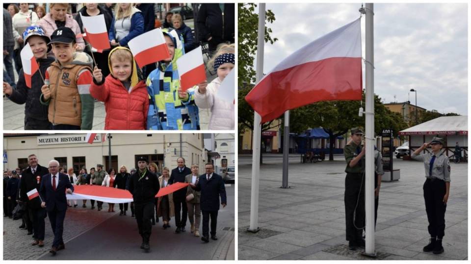 Biało - czerwone świętowanie. Łask uczcił Dzień Flagi Rzeczpospolitej Polskiej