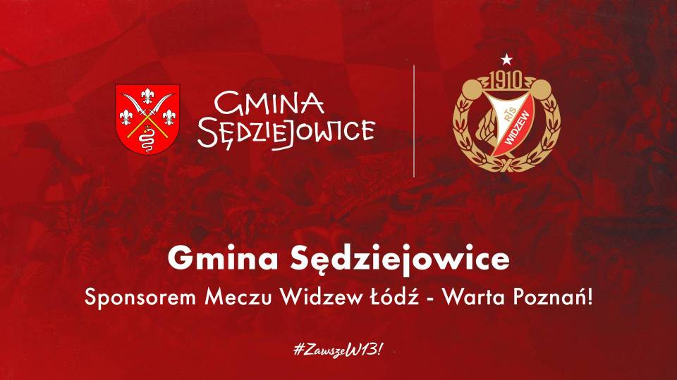 Gmina Sędziejowice została sponsorem meczu Widzew Łódź - Warta Poznań